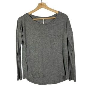 Tresics Gray Pocket Bust Long Sleeve T-Shirt S